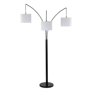 Barrie 78.5"  Mid-Century Modern Head-Adjustable Iron LED Arc Floor Lamp - JONATHAN Y