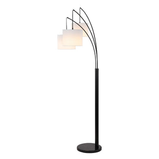 Barrie 78.5"  Mid-Century Modern Head-Adjustable Iron LED Arc Floor Lamp - JONATHAN Y