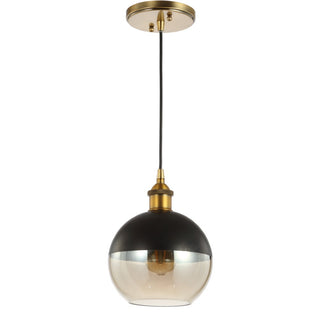 Nixon 7.5" Adjustable Drop Globe Metal/Glass LED Pendant - JONATHAN Y