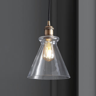 Goldwater 7.5" Adjustable Drop Metal/Glass LED Pendant - JONATHAN Y