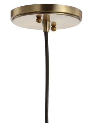 Wyatt 9.5" Adjustable Drop Pharmacy Metal/Glass LED Pendant - JONATHAN Y