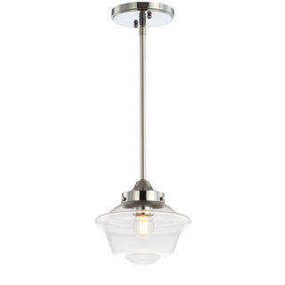 Kurtz School House Adjustable Drop Metal/Glass LED Pendant - JONATHAN Y