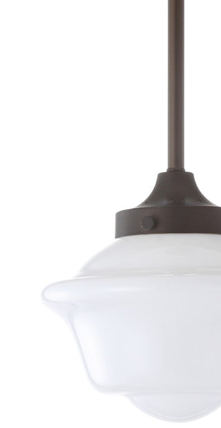 Kurtz School House Adjustable Drop Metal/Glass LED Pendant