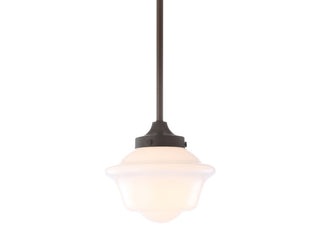 Kurtz School House Adjustable Drop Metal/Glass LED Pendant