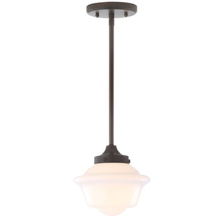 Kurtz School House Adjustable Drop Metal/Glass LED Pendant