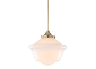 Kurtz School House Adjustable Drop Metal/Glass LED Pendant