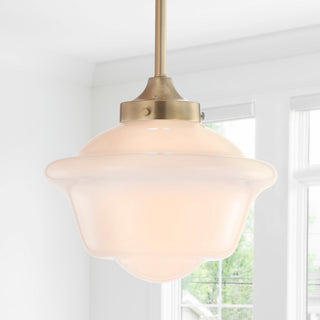 Kurtz School House Adjustable Drop Metal/Glass LED Pendant