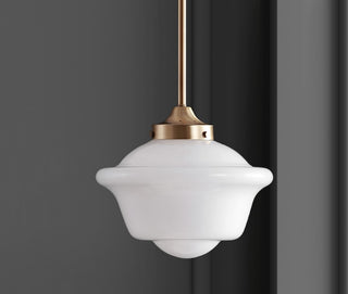 Kurtz School House Adjustable Drop Metal/Glass LED Pendant