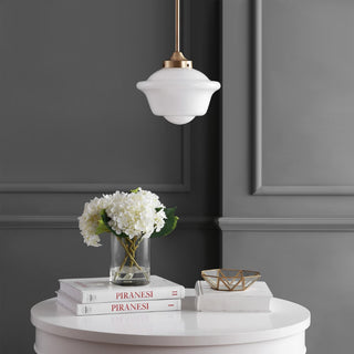 Kurtz School House Adjustable Drop Metal/Glass LED Pendant