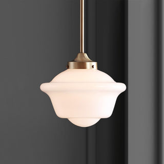 Kurtz School House Adjustable Drop Metal/Glass LED Pendant