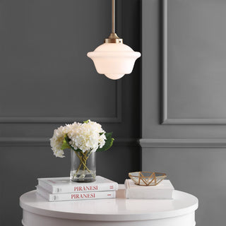 Kurtz School House Adjustable Drop Metal/Glass LED Pendant