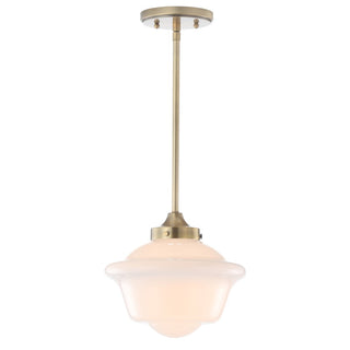 Kurtz School House Adjustable Drop Metal/Glass LED Pendant