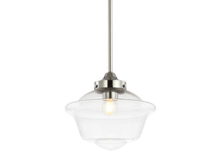Kurtz School House Adjustable Drop Metal/Glass LED Pendant