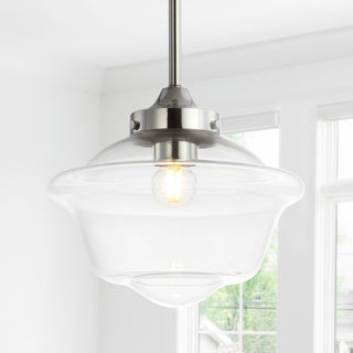 Kurtz School House Adjustable Drop Metal/Glass LED Pendant