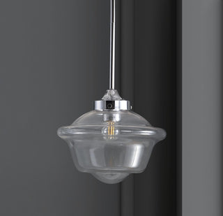 Kurtz School House Adjustable Drop Metal/Glass LED Pendant