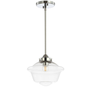 Kurtz School House Adjustable Drop Metal/Glass LED Pendant