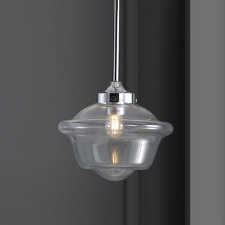 Kurtz School House Adjustable Drop Metal/Glass LED Pendant