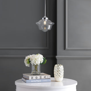 Kurtz School House Adjustable Drop Metal/Glass LED Pendant