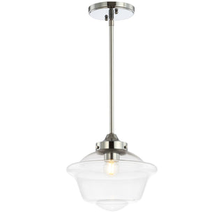 Kurtz School House Adjustable Drop Metal/Glass LED Pendant