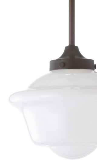 Kurtz School House Adjustable Drop Metal/Glass LED Pendant