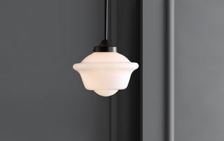 Kurtz School House Adjustable Drop Metal/Glass LED Pendant