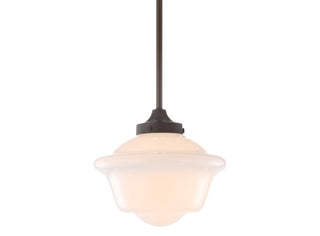 Kurtz School House Adjustable Drop Metal/Glass LED Pendant