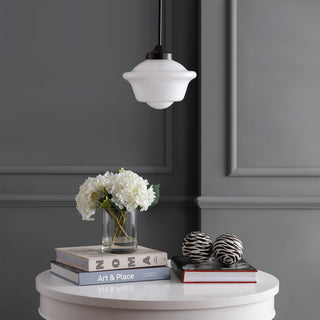 Kurtz School House Adjustable Drop Metal/Glass LED Pendant