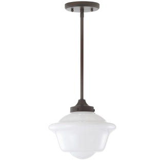 Kurtz School House Adjustable Drop Metal/Glass LED Pendant