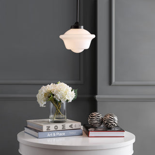 Kurtz School House Adjustable Drop Metal/Glass LED Pendant