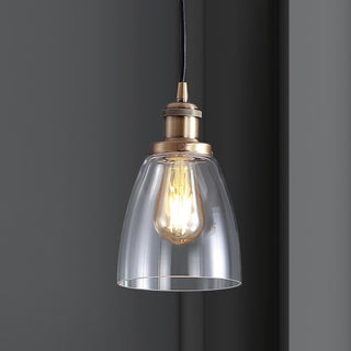 Cleo 5.5" Adjustable Metal/Glass LED Pendant - JONATHAN Y