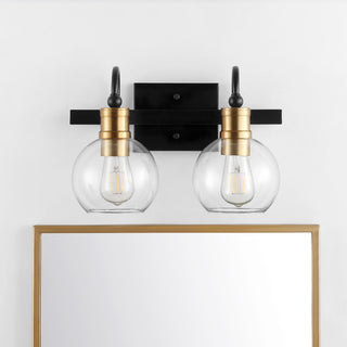 Marais Iron/Glass Rustic Vintage LED Vanity Light - JONATHAN Y
