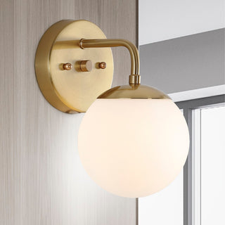 Louis Parisian Globe Metal/Frosted Glass Modern Contemporary LED Vanity - JONATHAN Y