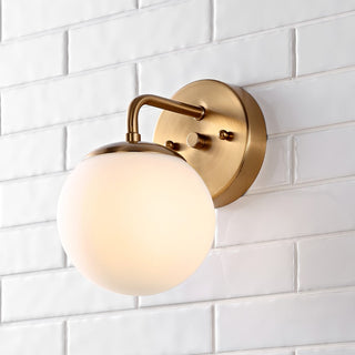 Louis Parisian Globe Metal/Frosted Glass Modern Contemporary LED Vanity - JONATHAN Y