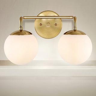 Louis Parisian Globe Metal/Frosted Glass Modern Contemporary LED Vanity - JONATHAN Y