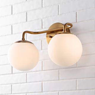 Louis Parisian Globe Metal/Frosted Glass Modern Contemporary LED Vanity - JONATHAN Y