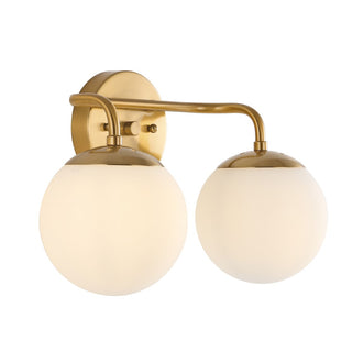 Louis Parisian Globe Metal/Frosted Glass Modern Contemporary LED Vanity - JONATHAN Y