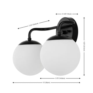 Louis Parisian Globe Metal/Frosted Glass Modern Contemporary LED Vanity