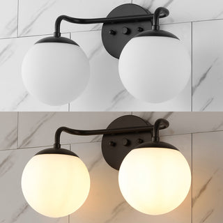 Louis Parisian Globe Metal/Frosted Glass Modern Contemporary LED Vanity