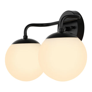 Louis Parisian Globe Metal/Frosted Glass Modern Contemporary LED Vanity - JONATHAN Y