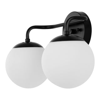 Louis Parisian Globe Metal/Frosted Glass Modern Contemporary LED Vanity - JONATHAN Y