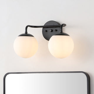 Louis Parisian Globe Metal/Frosted Glass Modern Contemporary LED Vanity - JONATHAN Y