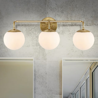 Louis Parisian Globe Metal/Frosted Glass Modern Contemporary LED Vanity - JONATHAN Y