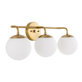 Louis Parisian Globe Metal/Frosted Glass Modern Contemporary LED Vanity - JONATHAN Y
