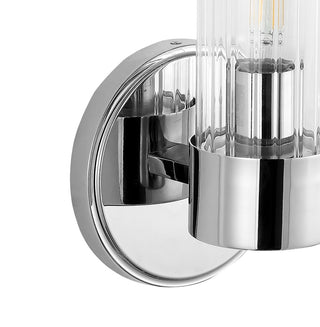 Cecil Tall Cylinder Iron/Striped Glass Modern Mid-Century LED Vanity - JONATHAN Y