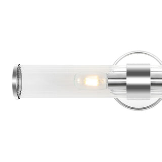Cecil Tall Cylinder Iron/Striped Glass Modern Mid-Century LED Vanity - JONATHAN Y