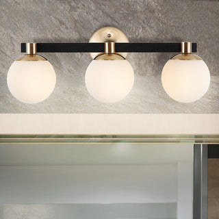 Modernist Globe Metal/Frosted Glass Modern Contemporary LED Vanity - JONATHAN Y
