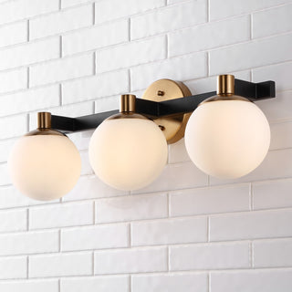 Modernist Globe Metal/Frosted Glass Modern Contemporary LED Vanity - JONATHAN Y