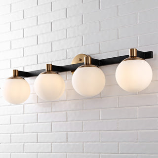 Modernist Globe Metal/Frosted Glass Modern Contemporary LED Vanity - JONATHAN Y