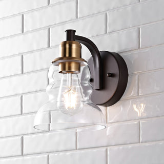 Manhattan Vintage Metal/Glass Industrial Rustic LED Vanity - JONATHAN Y