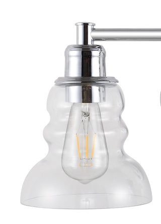 Manhattan Vintage Metal/Glass Industrial Rustic LED Vanity - JONATHAN Y